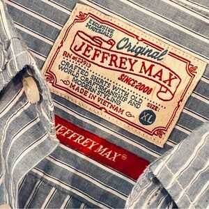 Mens XL Jeffrey Max Chambray Button Down Shirt